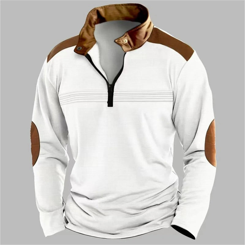 Nael - Comfortable Long Sleeve Polo Shirt