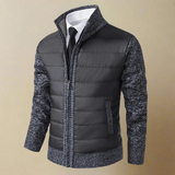 Feodor - Warm Jacket with Stand-up Collar and Zipper