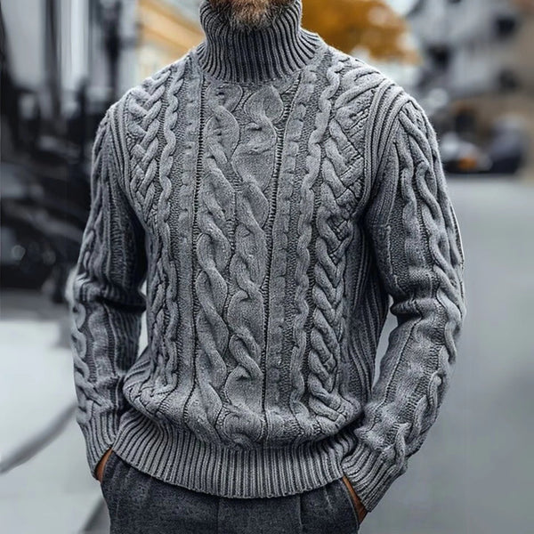 Philo - Cable Knit Turtleneck Sweater