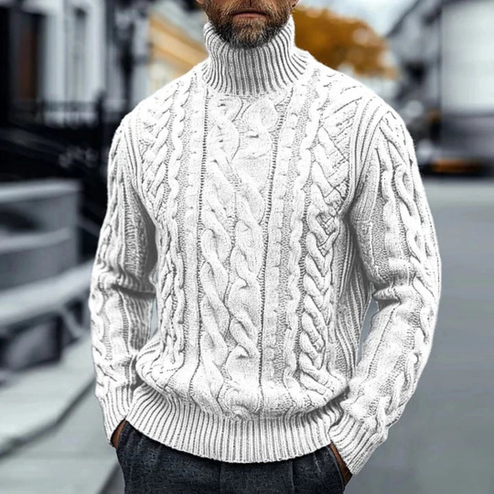 Philo - Cable Knit Turtleneck Sweater