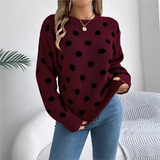 Nuala - Knitted Sweater With Polka Dot Pattern