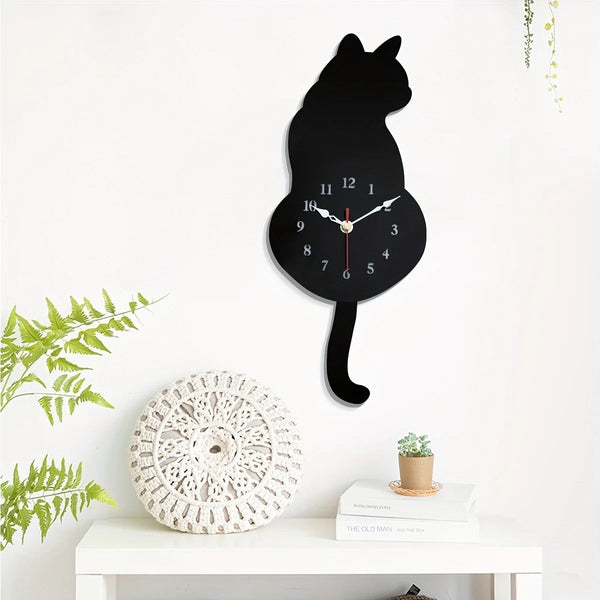 TailSpin - Tail Wagging Cat Wall Clock