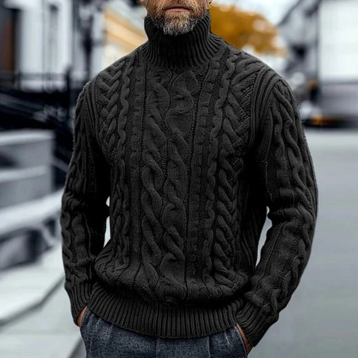 Philo - Cable Knit Turtleneck Sweater