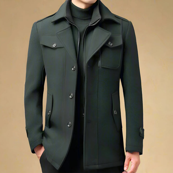 Zeron - Double Collar Wool Coat