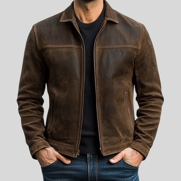 Fynn - Zippered Leather Jacket