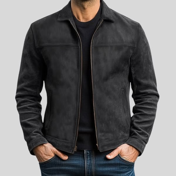 Fynn - Zippered Leather Jacket