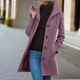 Zuleika - Mid-Length Warm Wool Coat for Winter