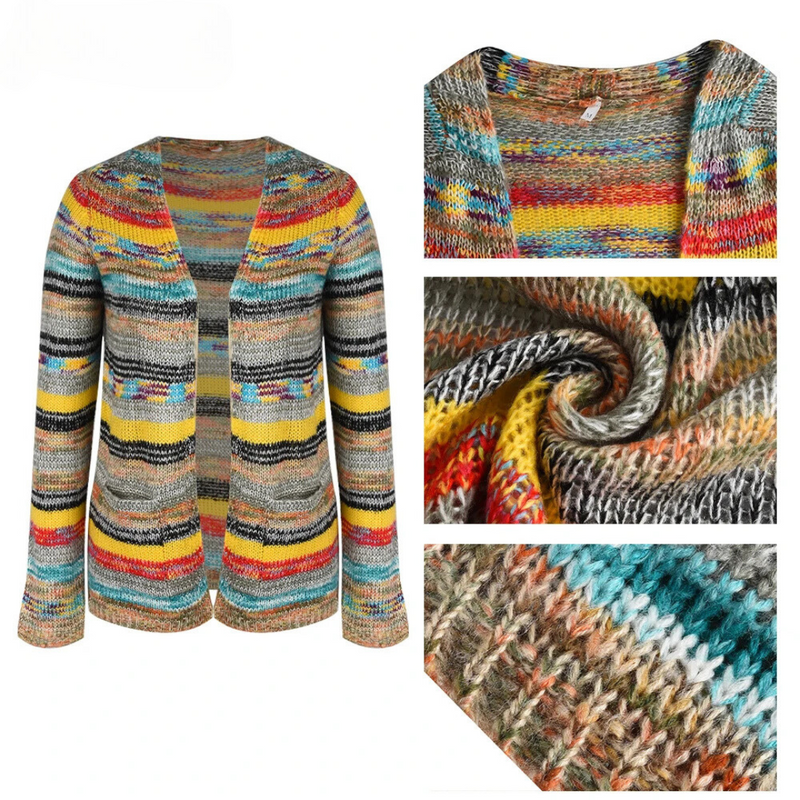 Sandrine – Colorful Knitted Cardigan