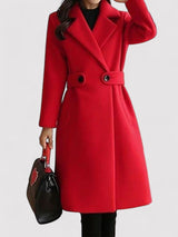 Sanne – Wool Winter Coat With Narrow Belt