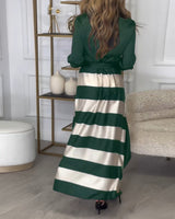 Sophie - Elegant Striped Dress