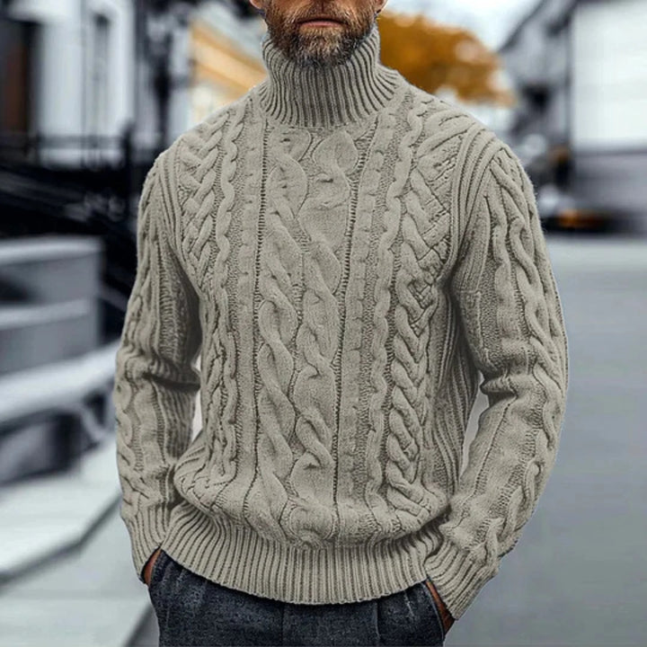 Philo - Cable Knit Turtleneck Sweater