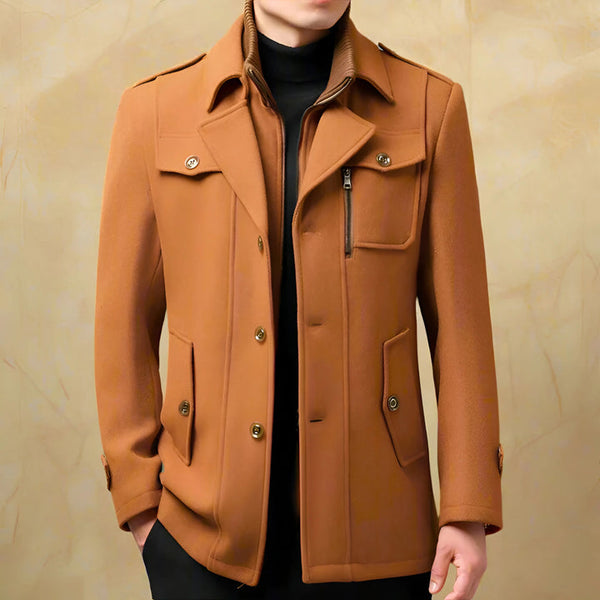 Zeron - Double Collar Wool Coat