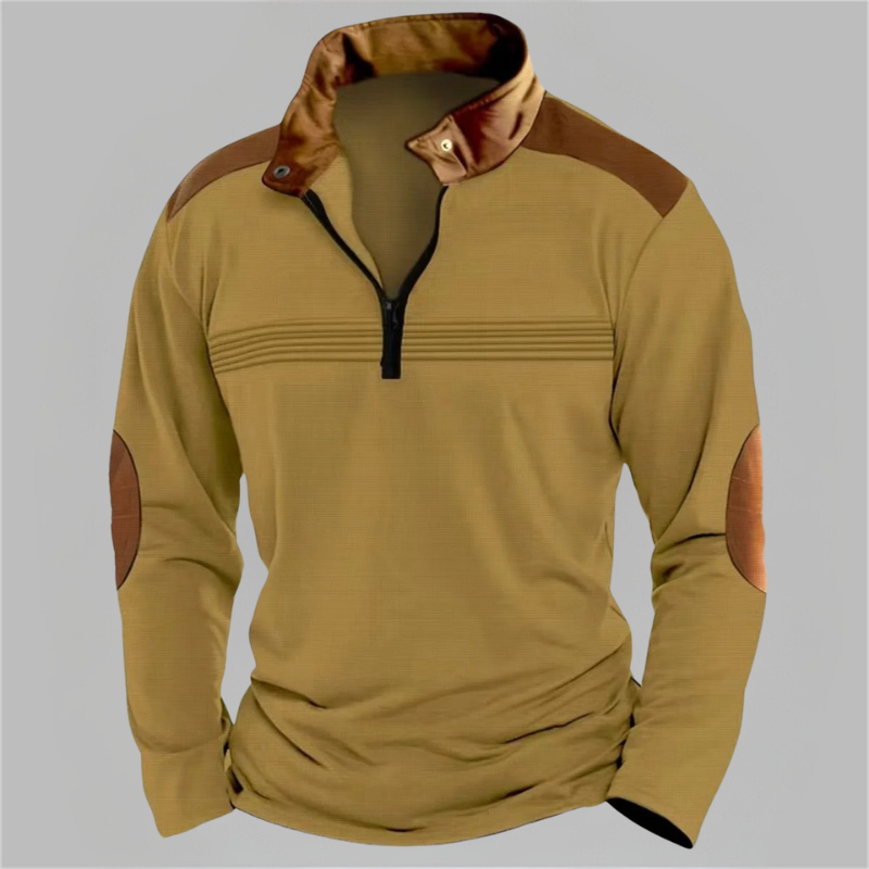 Nael - Comfortable Long Sleeve Polo Shirt