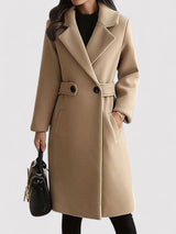 Sanne – Wool Winter Coat With Narrow Belt