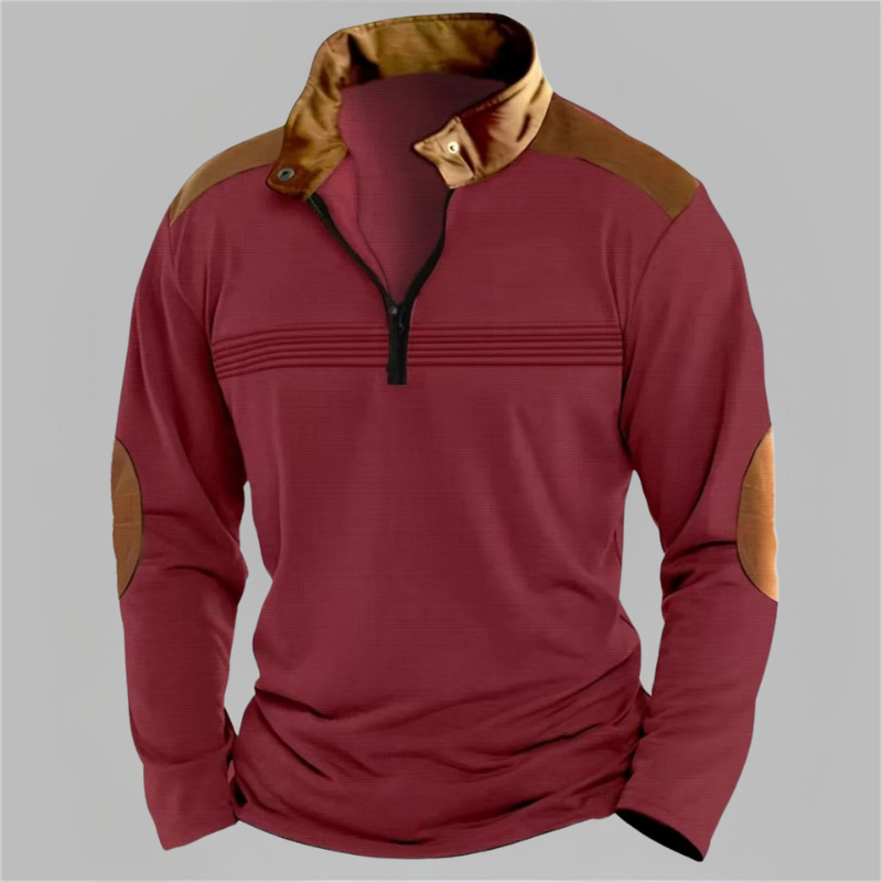 Nael - Comfortable Long Sleeve Polo Shirt