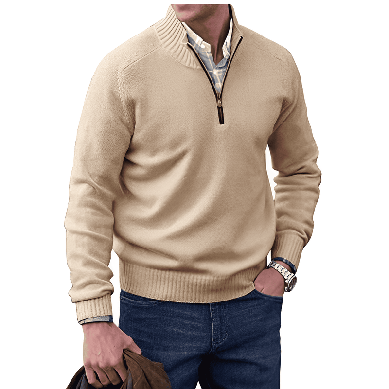 Gibson - Stylish Cashmere Zip-Up Sweater