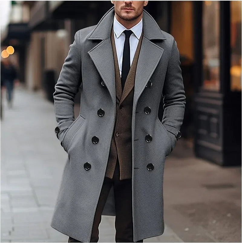 Wilmer - Double Row Button Wool Coat