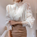 Naina - Long Sleeve Shirt With Lace And Coupling