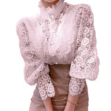 Naina - Long Sleeve Shirt With Lace And Coupling