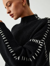 Marcella – Turtleneck Sweater With Pique Stitch