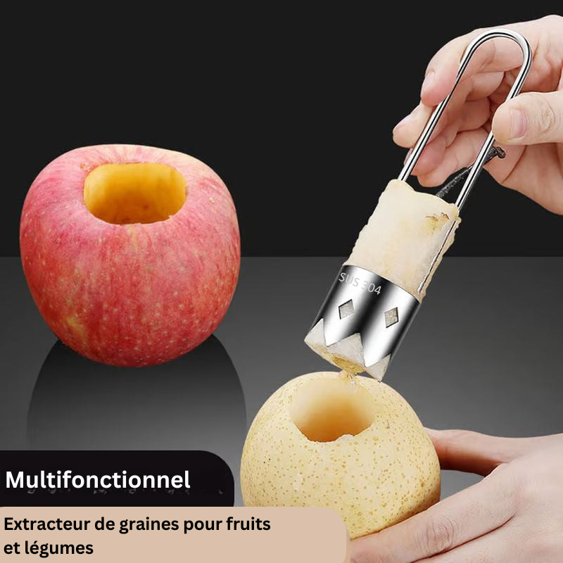 FruitCore - Noyau en Acier Inoxydable Pour Fruits et Légumes