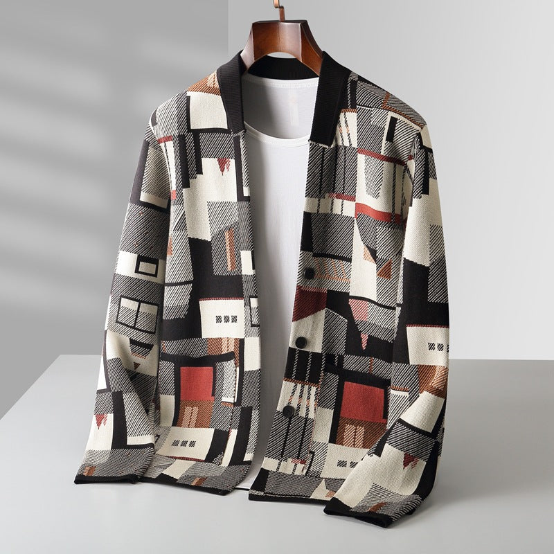 Waltraut - Abstract Wool Cardigan