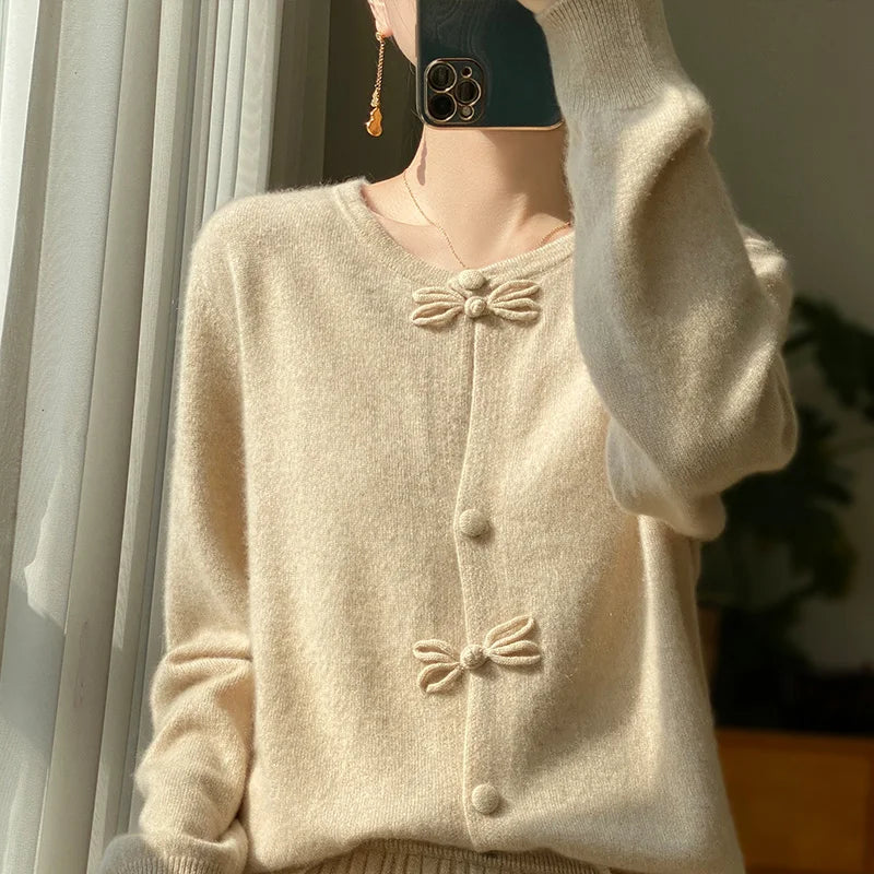 Lilian – Cardigan Avec Nœud Pour Femme