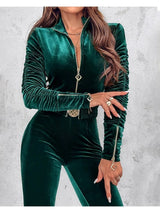 Urselina - Elegant Velvet Jumpsuit