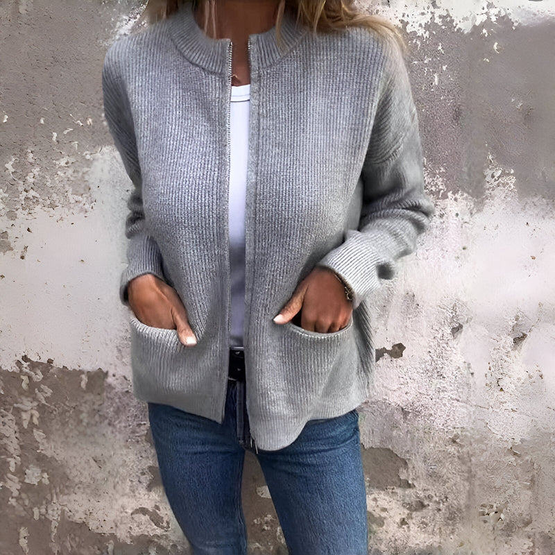 Marcia - Cozy Zip Cardigan