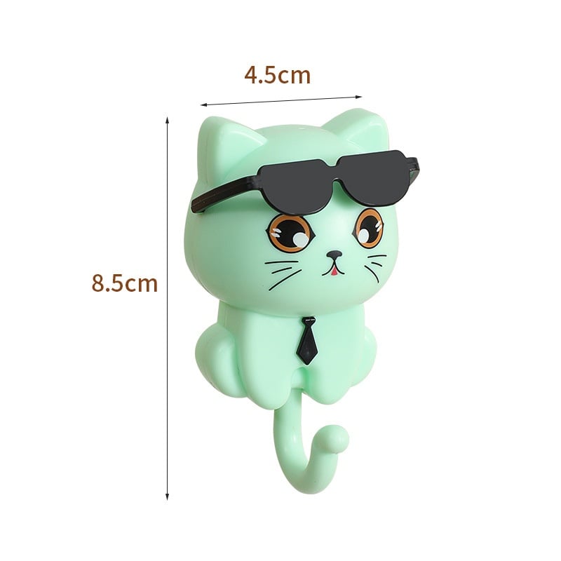 MeowHook - Porte Clés Chat à Lunettes de Soleil