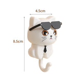 MeowHook - Porte Clés Chat à Lunettes de Soleil