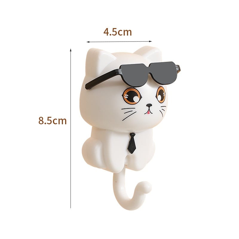 MeowHook - Porte Clés Chat à Lunettes de Soleil