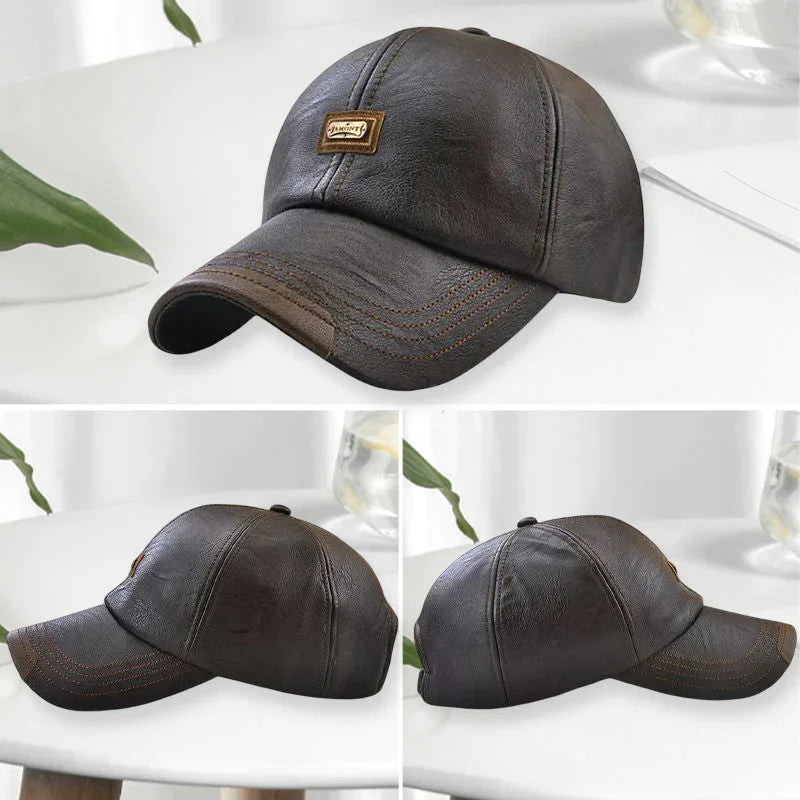 Stefanus - Comfortable Leather Cap