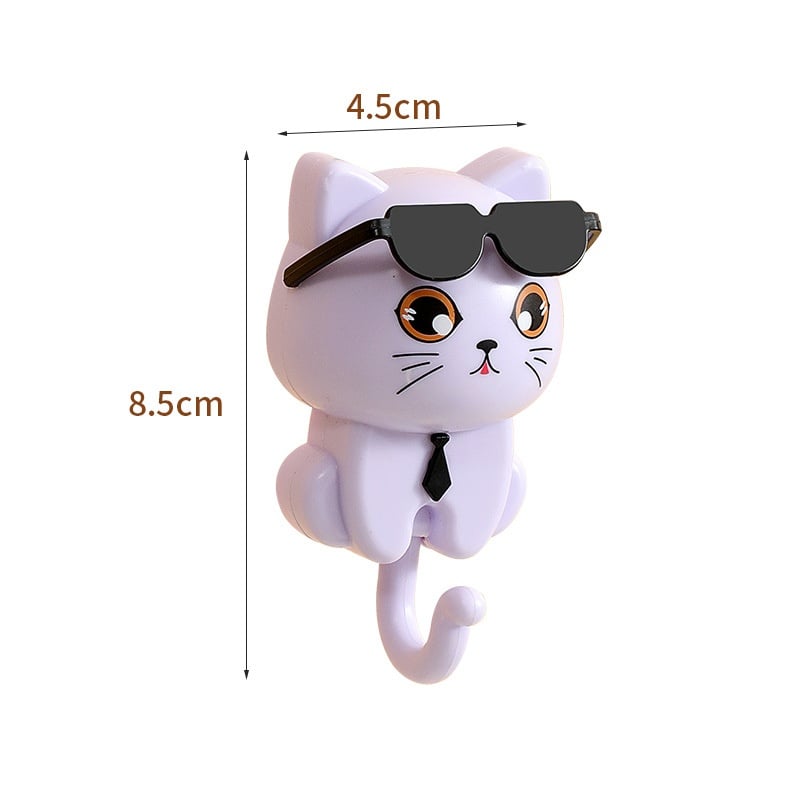 MeowHook - Porte Clés Chat à Lunettes de Soleil