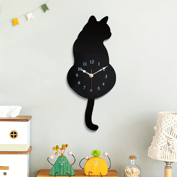 TailSpin - Tail Wagging Cat Wall Clock