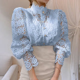 Naina - Long Sleeve Shirt With Lace And Coupling