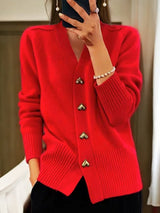 Lydia - Heart Shaped Buttoned Cardigan